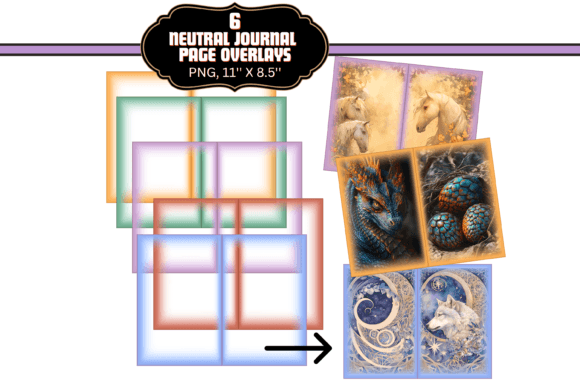 Download Pastel Pages Junk Journal Overlays - Journal overlays Collection