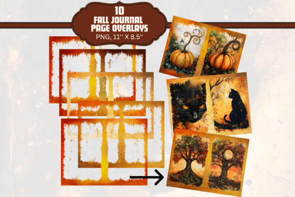 Download Fall Grunge Junk Journal Overlays - Journal overlays Collection