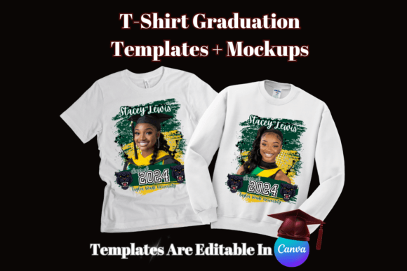 Download T-Shirt Graduation Templates + Mockups - Graduation templates Collection