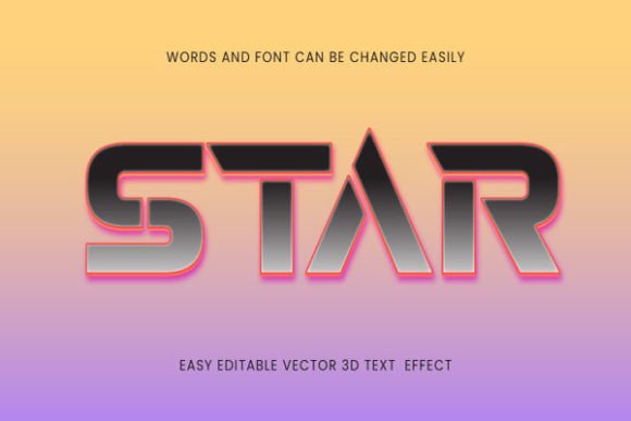Download Star - 3d Style Easy Editable Design - Easy editable Collection