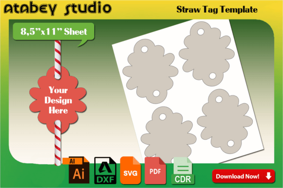 Download Straw Tag Printable / Blank Template Svg - Premium Resources