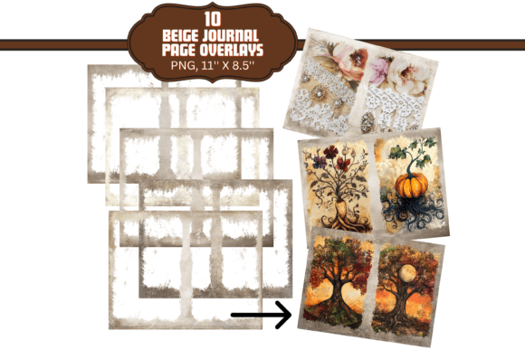 Download Beige Pages PNG Junk Journal Overlays - Journal overlays Collection