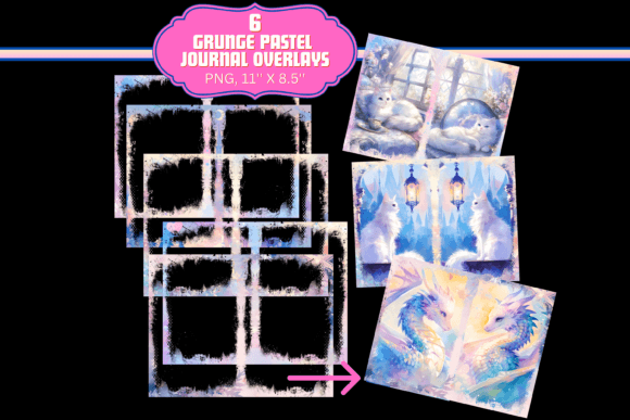 Download Dreamy Pastel Junk Journal Overlays - Journal overlays Collection
