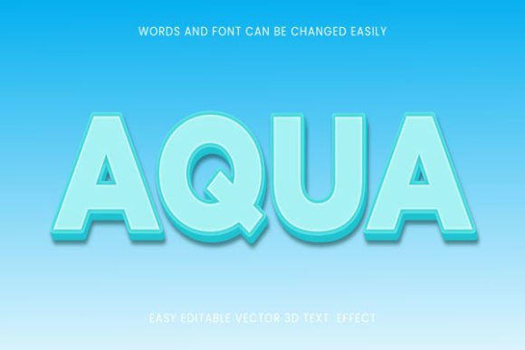Download Aqua  - 3d Easy Editable Text Effect - Easy editable Collection