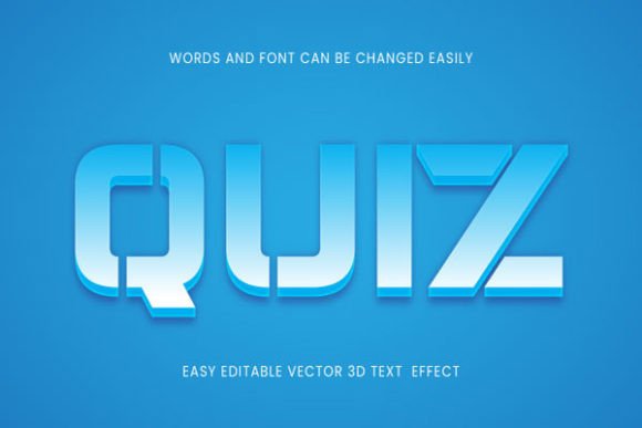 Download Quiz 3d Text Style Easy Editable - Easy editable Collection
