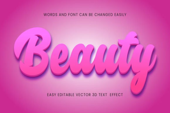 Download Beauty 3d Text Easy Editable - Easy editable Collection