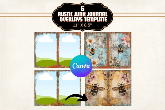 Download Rustic Junk Journal DIY Canva Template - Diy canva template Collection