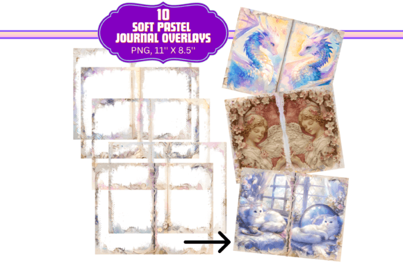 Download Pastel Junk Journal Overlays - Journal overlays Collection